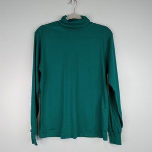 L.L. Bean Green Turtleneck Long Sleeves Top Shirt Size L